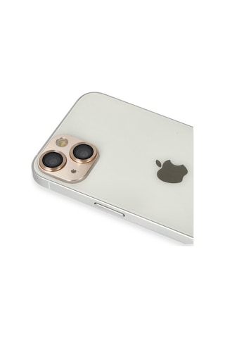 Apple iPhone Uyumlu 13 Pers Alüminyum Kamera Lens - Gold