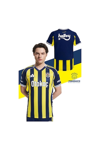 Fenerium Fenerbahçe Lisanslı Kişiye Özel 2025/26 Çubuklu Yeni Sezon Forma Lacivert - Sarı