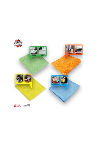 Automix 4'lü Kutulu Mikrofiber Bez / Aracınız İçin Pratik Ve Çiziksiz Temizlik