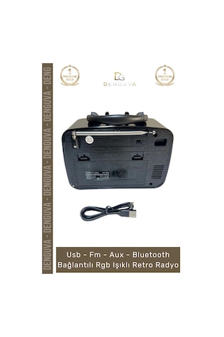 Radyo Everton Rt554 Bluetooth Nostalji Fm Usb Kart Girişli Taşınabilir Mp3 Player Müzik Kutusu