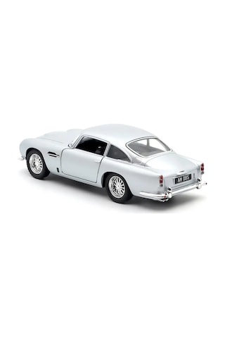 Gümüş Gri Aston Martin Db5 1:38 Ölçek Metal Çek Bırak Model Araba - Açılabilir Kapılar 13 Cm