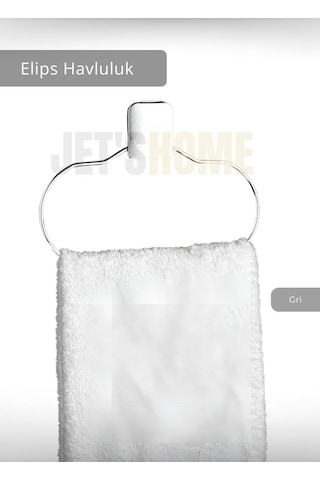 Jet's Home Elips Havluluk Paslanmaz Çelik Banyo Havluluk Düzenleyici Krom Krom