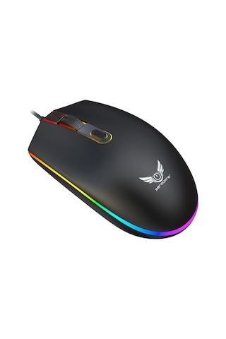 Zerodate V6 4 Tuşlar 1600dpı Oyun Renkli Rgb Kayan Yazı Usb Kablolu Fare, Kablo Uzunluğu: 1.35m Siyah Diğer