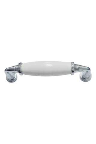 Porselen Beyaz Kulp Krom Ayak 96 Mm / 5 Adet Krom