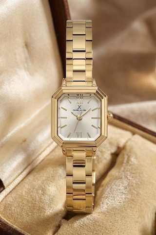 Daniel Klein Dk.1.10870.2 Gold Zarif Kare Model Çelik Kordonlu Vintage Kadın Kol Saati Altın