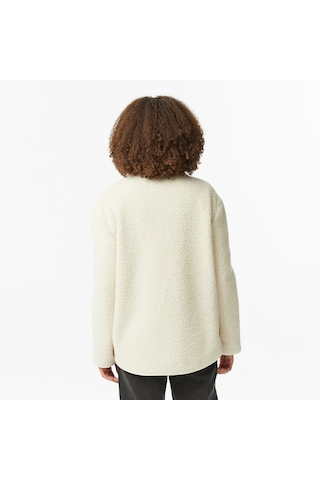 Nautica Kadın Krem Oversize Sweatshirt Düz 57k615t Krem