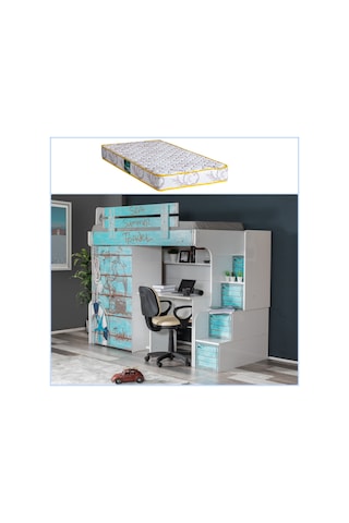 Setaymobilya Ranza, Summer Ranza Çalışma Masası 2 Kapaklı Dolap+ Comfort Yatak