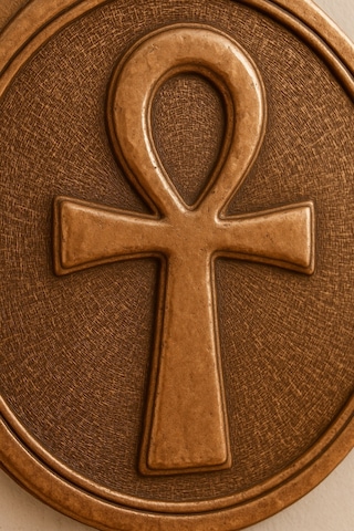Ankh Mısır Yaşam Sembolü El Yapımı Büyük Boy Bakır Tılsım 40cm