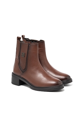 Bot Kadın Sr-11031-1 John May Taba Gri - Kırmızı