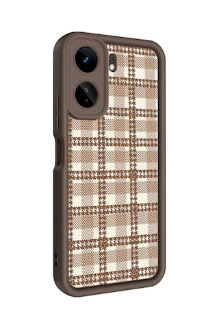 Xiaomi Mi 13t Pro Kılıf Kamera Korumalı Baskılı Arka Yüzey Zore Klas Kapak Açık Kahve