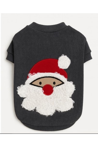 Gedyco Antrasit Xmas Küçük Irk Köpek Likralı Sweatshirt