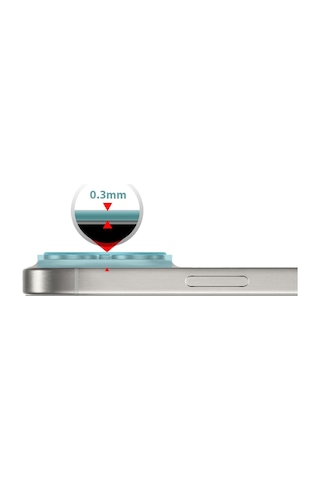 Buff Apple Uyumlu iPhone 15 Pro Max / 15 Pro Kamera Lens Koruyucu -