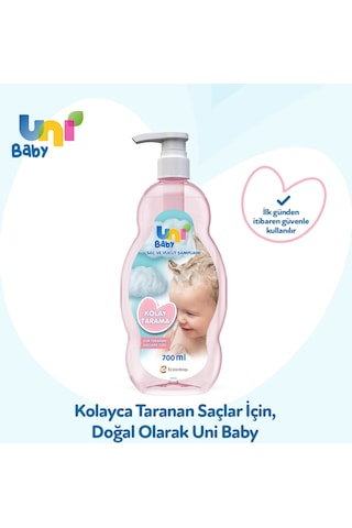 Uni Baby Kolay Tarama Saç ve Vücut Şampuanı 3 x 700 ML