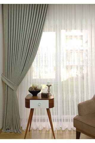 Evdepo Home Taş Rengi Fon Perde Tek Kanat (540345168) Taş