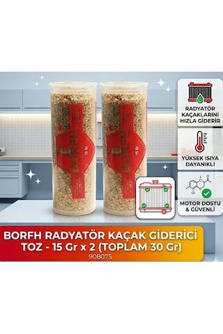 Borfh Radyatör Çatlak Kaçak Giderici Toz 15 Gr 2 Adet - Soğutma Sistemi Onarıcı - Yüksek Isıya Dayanıklı