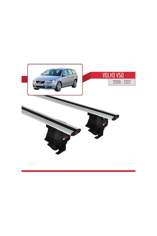 Volvo V50 2008-2012 Arası İle Uyumlu Ace-4 Ara Atkı Tavan Barı Gri