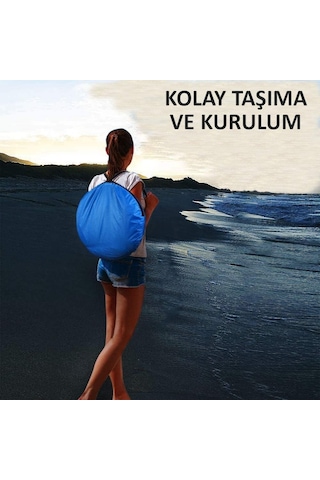Valkyrie Kamp Outdoor Wc Duş Giyinme Çadırı İç Astarlı 190x120x120 Fotoğraf Prova Kabini Mavi