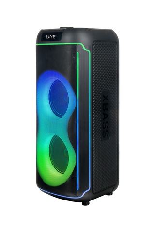 Mikrofonlu Rgb Işıklı Kablosuz Karaoke Hoparlör Çift 6.5 İnç Stereo Bass Dijital Led Parti Sistemi
