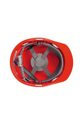 Symbee Kırmızı Abs Malzeme İş Yeri Kaskı - Konforlu, Nefes Alıcı Delikli, Çok Nokta Tamponlu, Yüksek Performans Döner Tip