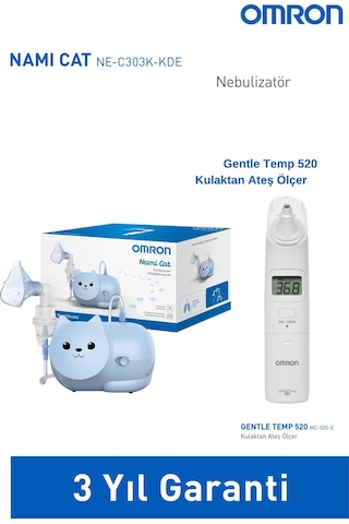 Omron Nami Cat Nebulizatör + NE-C303K-KDE Kulaktan Ateş Ölçer
