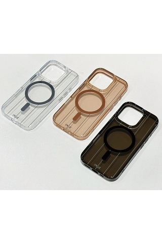 Apple Uyumlu iPhone 15 Pro Max Khaleesi Magsafe Koruyucu Kılıf Beyaz