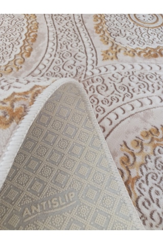 Aslan Home Gold Klasik Yıkanabilir Kaymaz Taban Dört Mevsimlik Salon, Banyo, Balkon, Genç Odası Kesme Yolluk