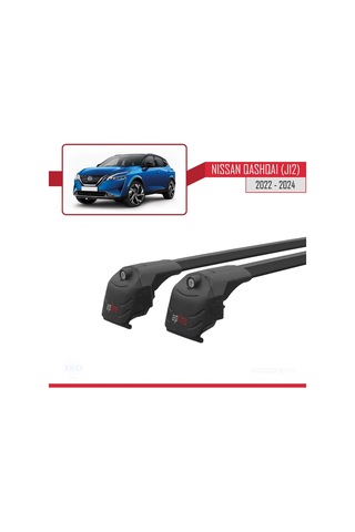 Nissan Qashqai 2022 Ve Sonrası İle Uyumlu Ace-2 Ara Atkı Tavan Barı Siyah