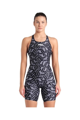 Arena Printed Full Body Kadın Siyah Yüzücü Mayosu 007909500
