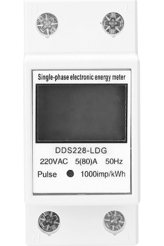 Trendooze 220v Tek Fazlı Lcd Elektrik Sayacı - Dın Ray, Gerçek Zamanlı Tüketim, Dayanıklı Abs