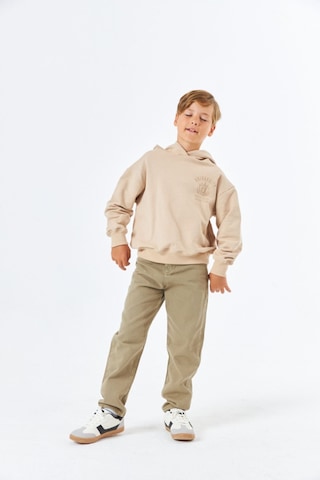 Serbend (Sge-1340) Serbend Kıds Baskılı Erkek Çocuk Kapüşonlu Sweatshırt Bej 11 - 12 Yaş 11 - 12 Yaş
