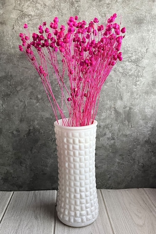 Pembe Renkli Keten Otu Luna Süslük Vazoluk Aranjman Çiçeği