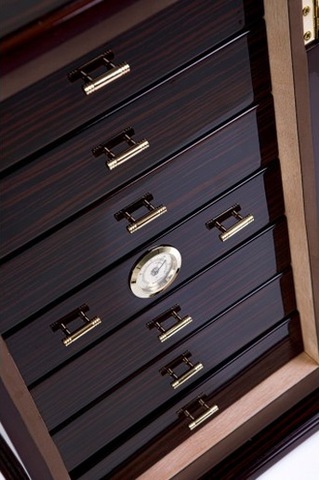 Parmida Humidor / Yedi Çekmeceli Puro Saklama Kutusu - Kahverengi 0185