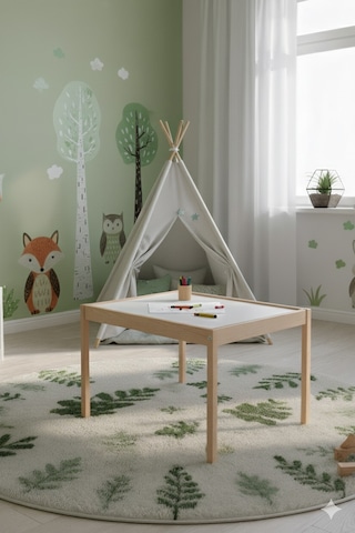 Montessori Çocuk Ahşap Etkinlik Masası Ahşap