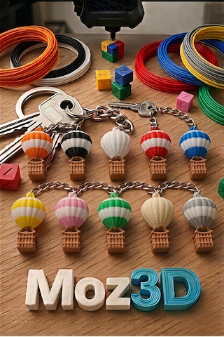 Mini Balon Anahtarlık Çok Renkli