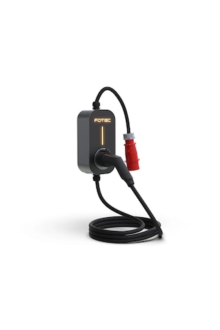 Fotec Visio Go-e 22kw 5m Kablolu Taşınabilir Elektrikli Araç Şarj Istasyonu - Monofaze Dönüştürücü Adaptörlü, Type 2, Trifaze Yerli Üretim 22 Kw