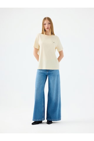 Regular Fit Kadın Tshirt K.kol Bej