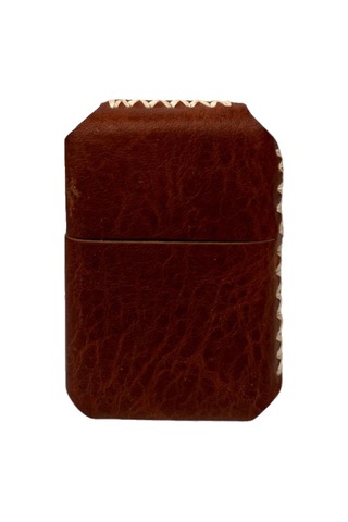 Handmade El Yapımı Hakiki Deri Zippo Modeli Çakmak Tobacco