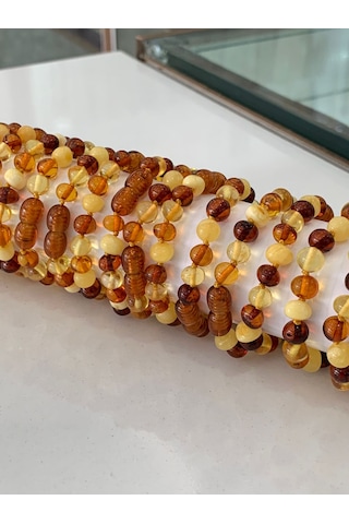 Baltık Kehribar Çocuk Bileklik Çok Renkli