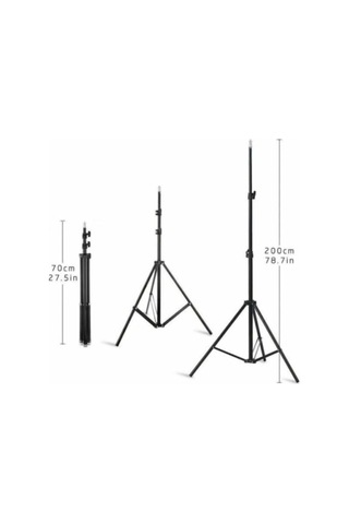 Adaptörlü Bluetooth Kumandalı Ring Light Youtuber Tiktok Çekim Makyaj Işığı 10 Inç 2.1 Mt Tripod