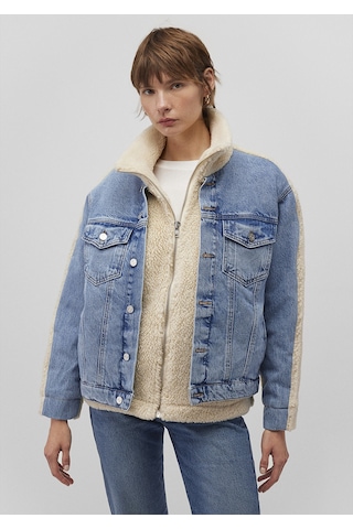 Mavi - Rubina 90lar Açık Mavi Suni Kürklü Jean Ceket 1110278-88589 Açık Mavi