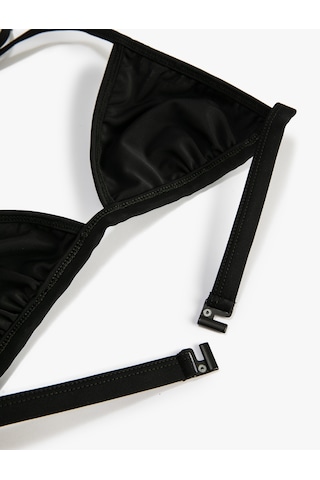 Koton Üçgen Bikini Üstü Pul Payetli Siyah 3sak10167bm Siyah