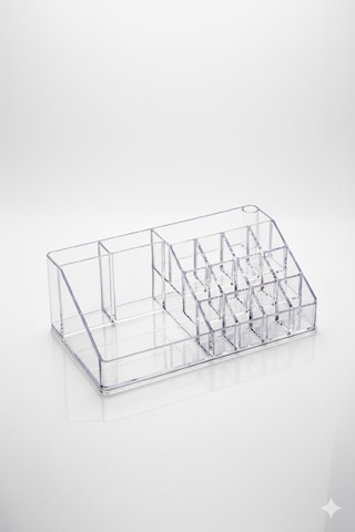 Şeffaf Akrilik Banyo Kozmetik Düzenleyici Organizer 13x22x8 Cm Çok Renkli