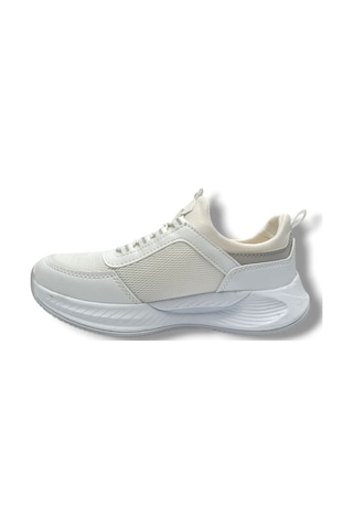 Acropol 137-26 Anorak Slip On Anatomik Kadın Sneaker Beyaz Gümüş 36-40