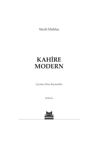 Kahire Modern: 1988 Nobel Edebiyat Ödülü - Kapak Değişebilir