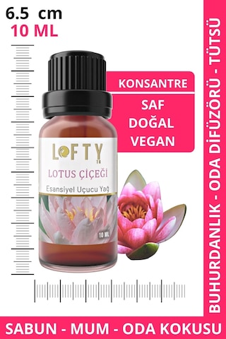 Lofty Lotus Çiçeği Uçucu Yağ Buhurdanlık Esansı Oda Kokusu 10 ML