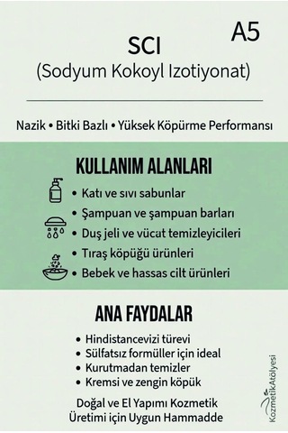 Sci Sodyum Kokoil İzetionat Scı Toz 1 Kg