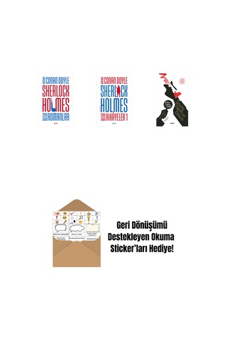 Sherlock Holmes - Bütün Romanlar Ciltli + Sherlock Holmes - Bütün Hikayeler 1 Ciltli + Sherlock Holmes'un Dönüşü + Okuma Sticker'ları