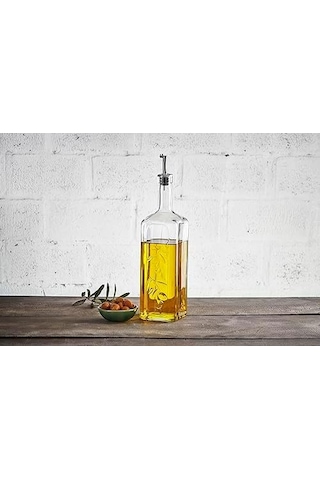 Homemade Metal Tıpalı Yağlık & Sirkelik, Şeffaf, 1 Litre 0