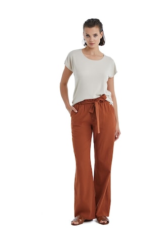 Blackspade Kadın Keten Pantolon 60398 - Kahverengi