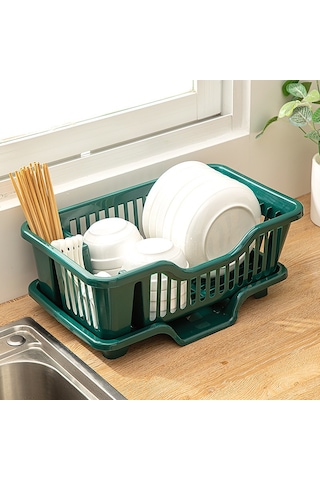 Qingmipy Büyük Boy Yeşil Kaliteli Mutfak Tabak Tencere Sulu Gereçler İçin Su Süzme Organize Edici Rak Diğer
